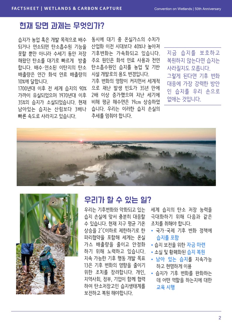 (람사르 간행물)습지와탄소흡수원