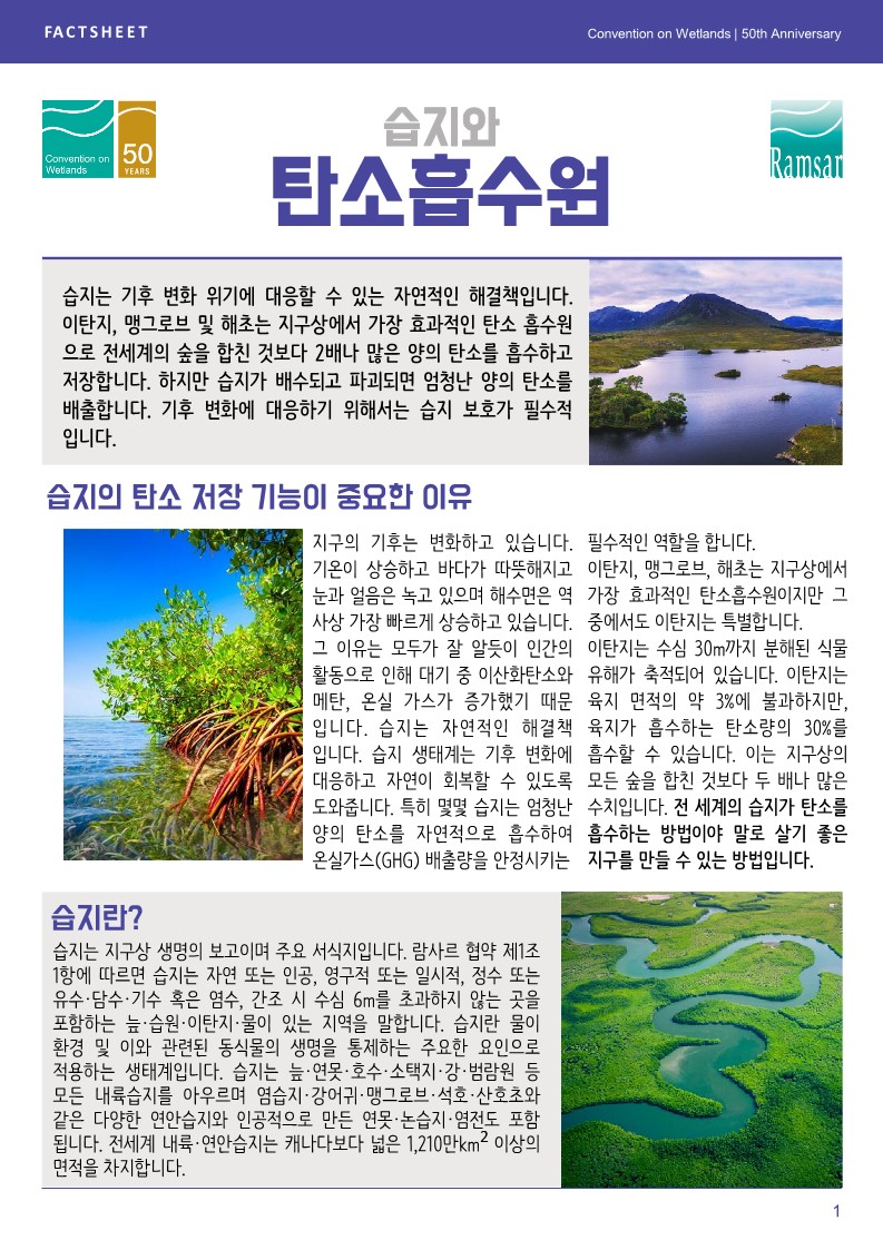(람사르 간행물)습지와탄소흡수원